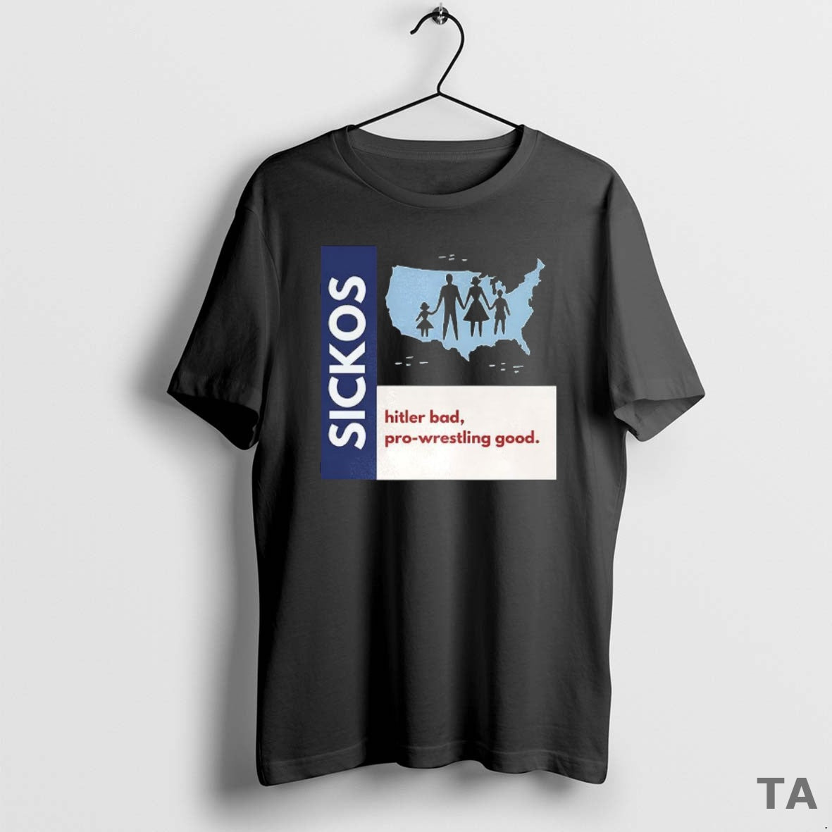 Top Sickos Pro Wrestling Good Usa Map T Shirt Sweater
