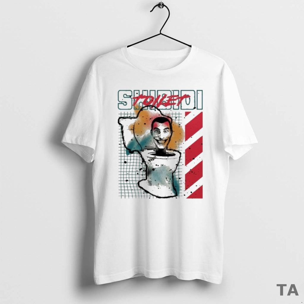 Top Skibidi Toilet Splatter Paint T Shirt Sweater