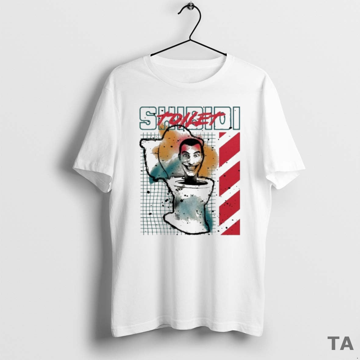 Top Skibidi Toilet Splatter Paint T Shirt Sweater