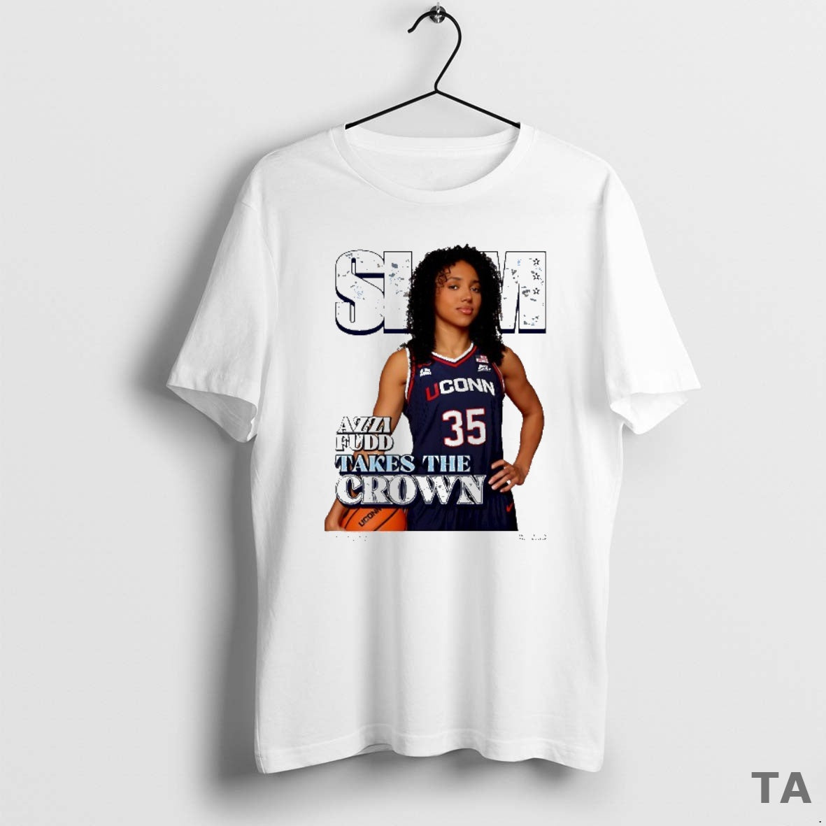 Top Slam Uconn Huskies Azzi Fudd Takes The Crown T Shirt Sweater