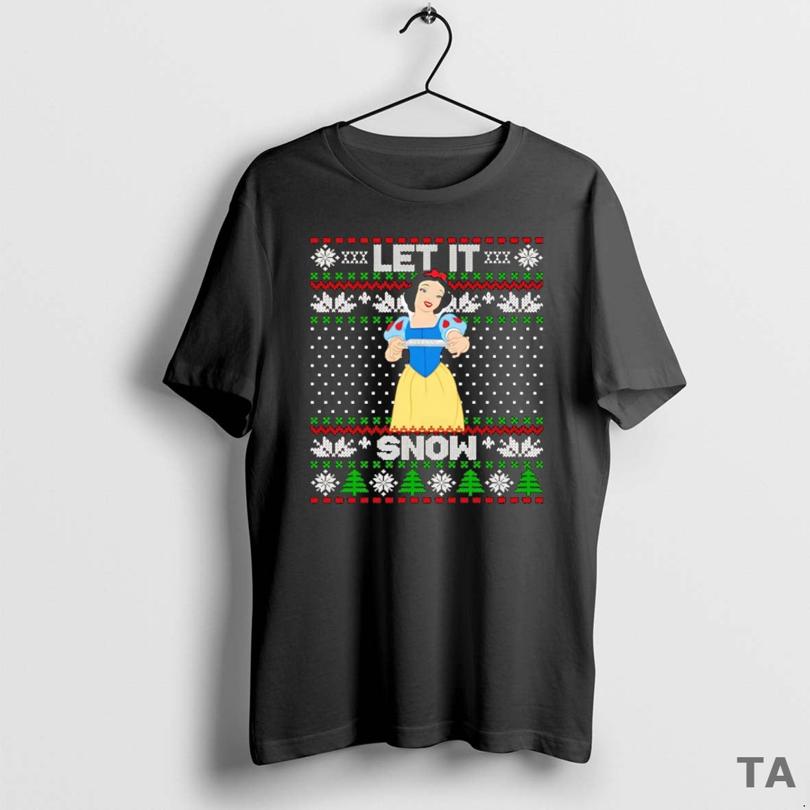 Top Snow White Let It Snow Ugly Christmas T Shirt Sweater