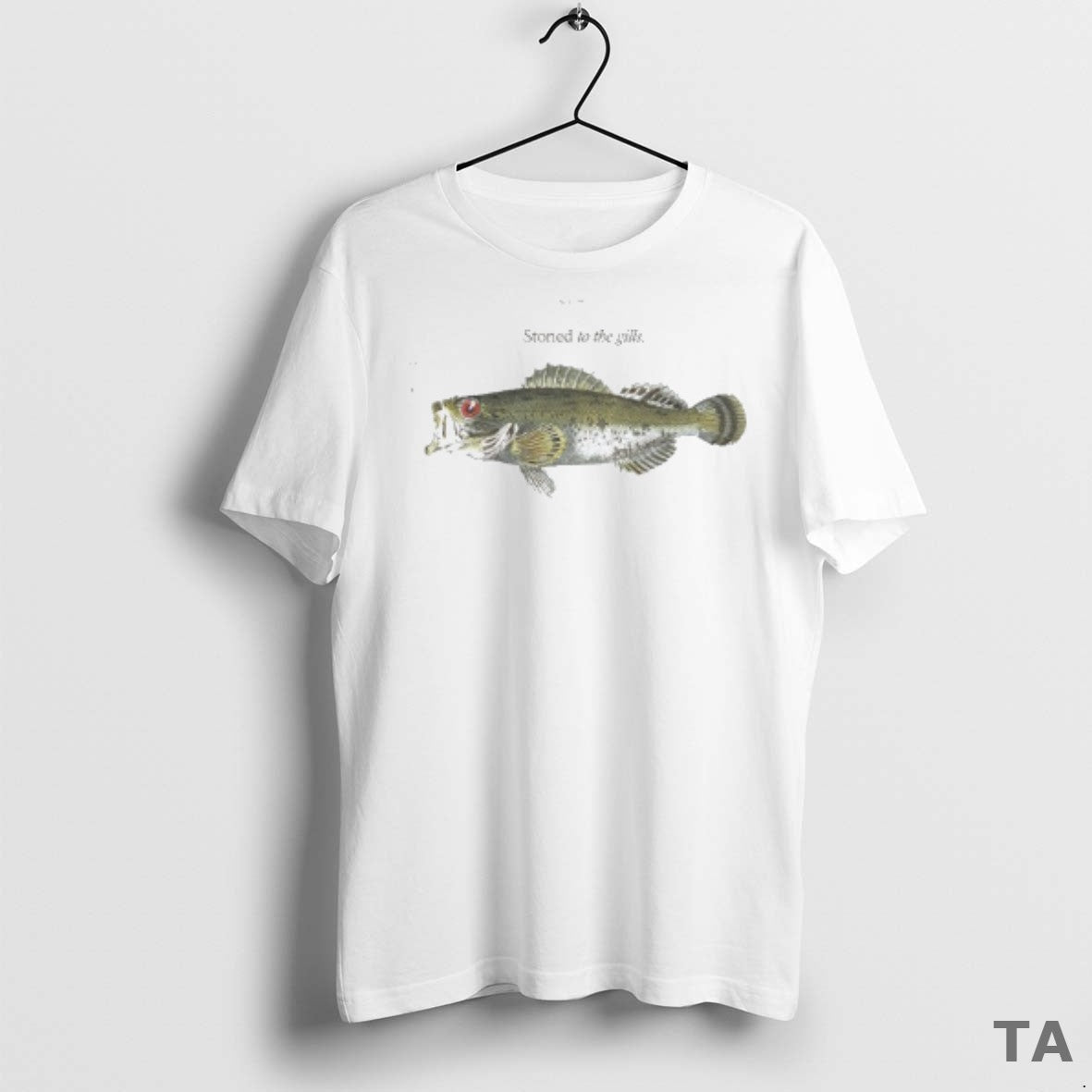 Top Stoned To The Gills Fish T Shirt Sweater