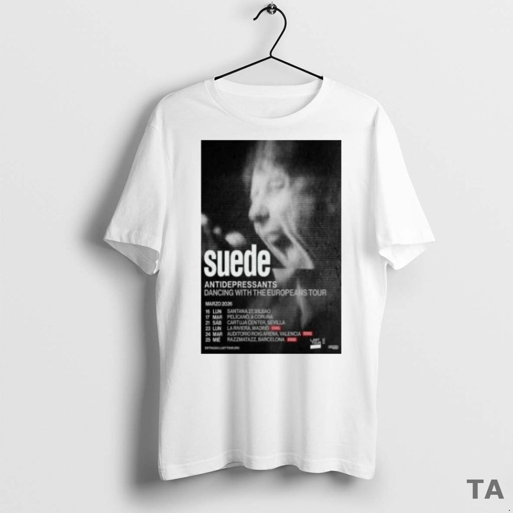 Top Suede Antidepressants Dancing With The Europeans New Tour 2026 T Shirt Sweater
