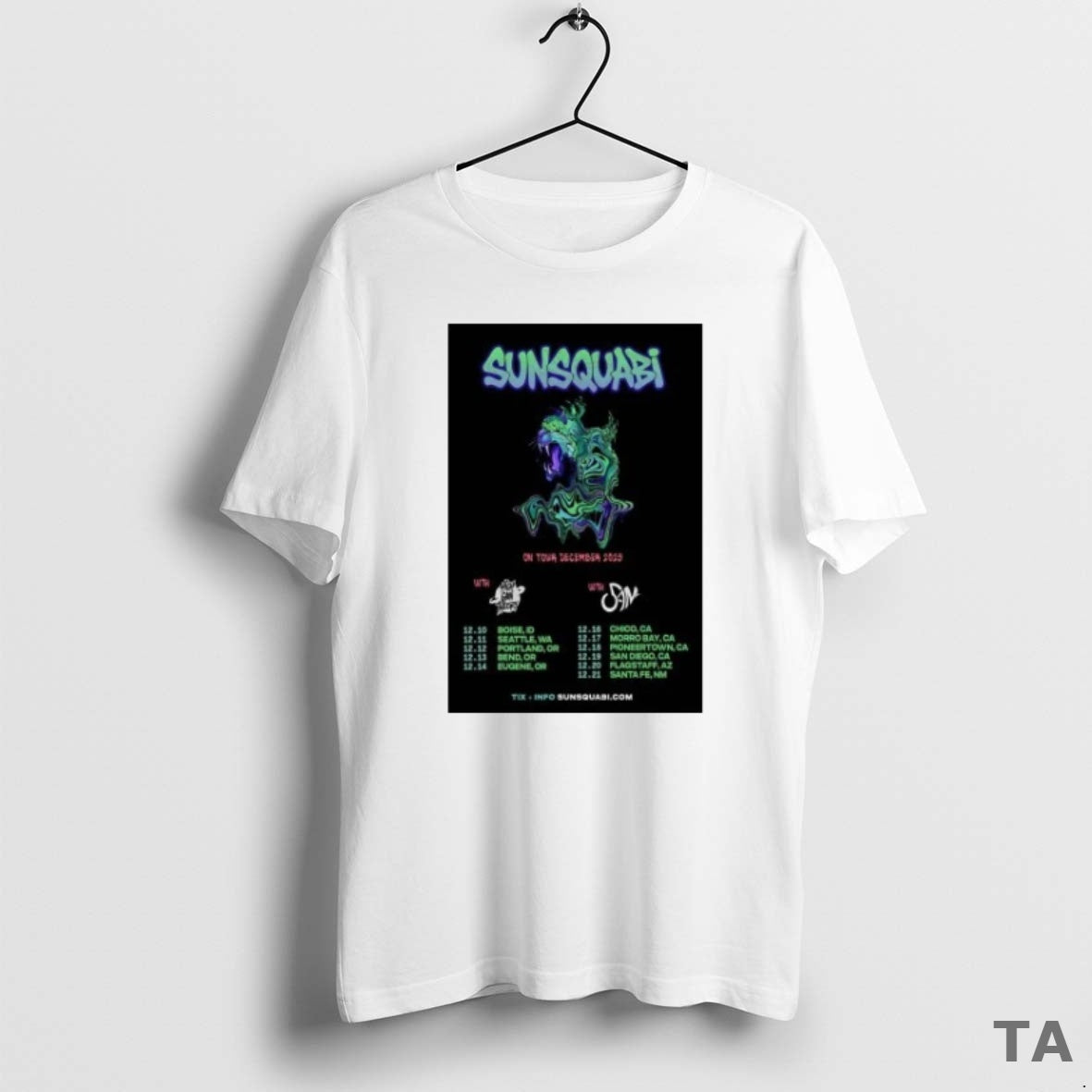 Top Sunsquabi On Tour December 2025 T Shirt Sweater