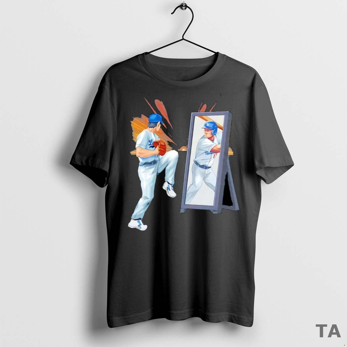 Top Super Shohei Ohtani Mirror World Series Los Angeles Dodgers Baseball T Shirt Sweater