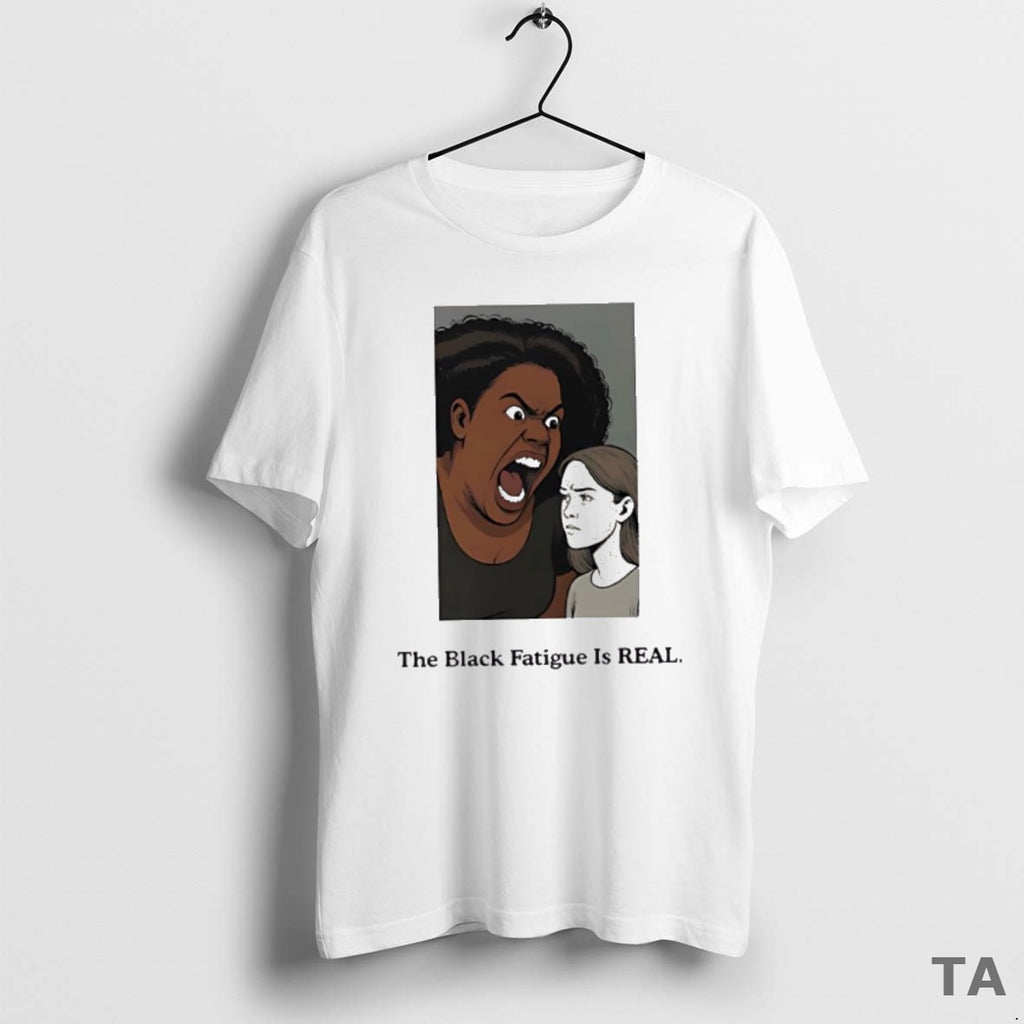 Top The Black Fatigue Is Real Cartoon Ai T Shirt Sweater