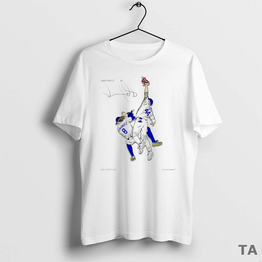 Top The Catch Andy Pages 2025 World Series Champs Los Angeles Dodgers Circle