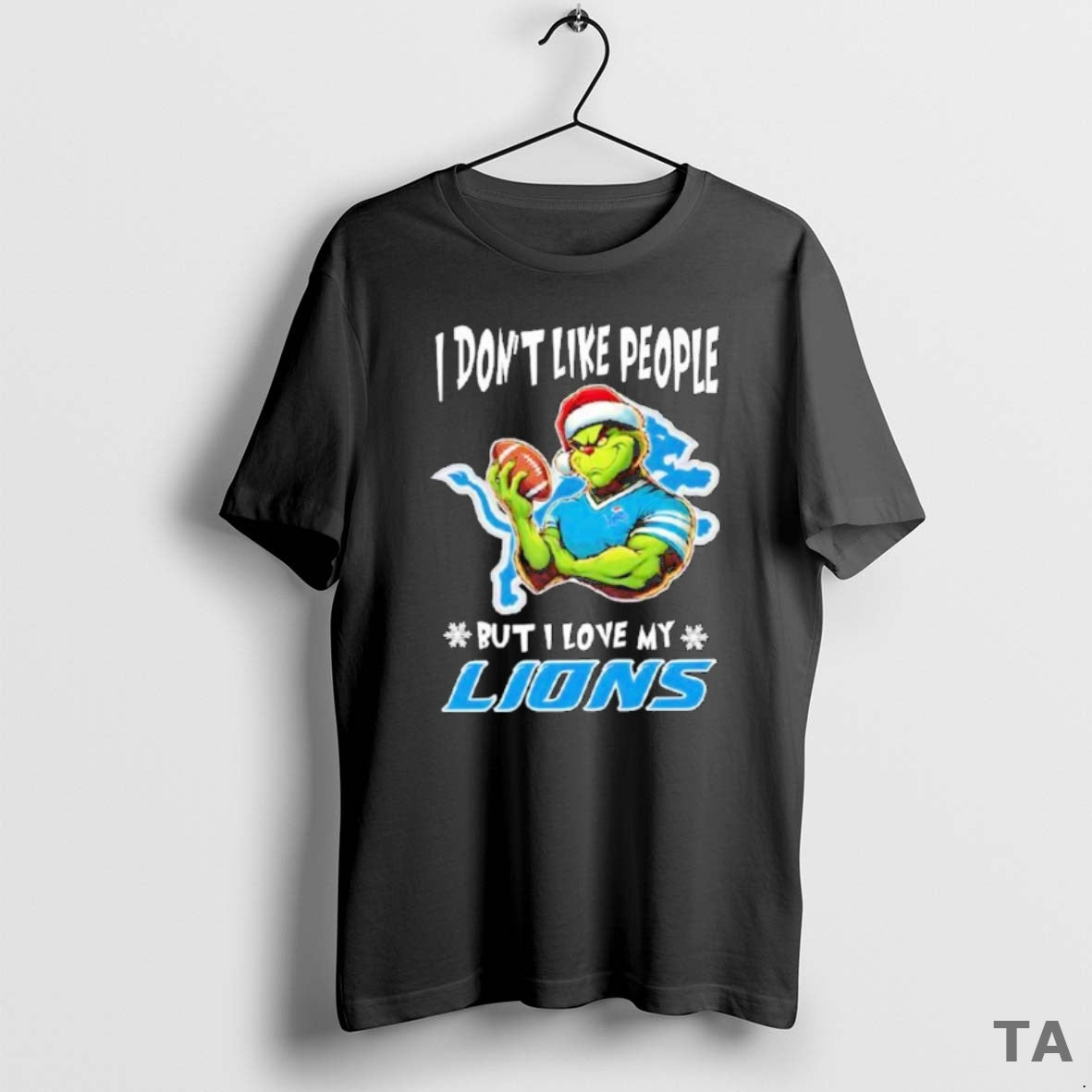 Top The Grinch I Dont Like People_e2_80_a6 But I Love My Detroit Lions Christmas