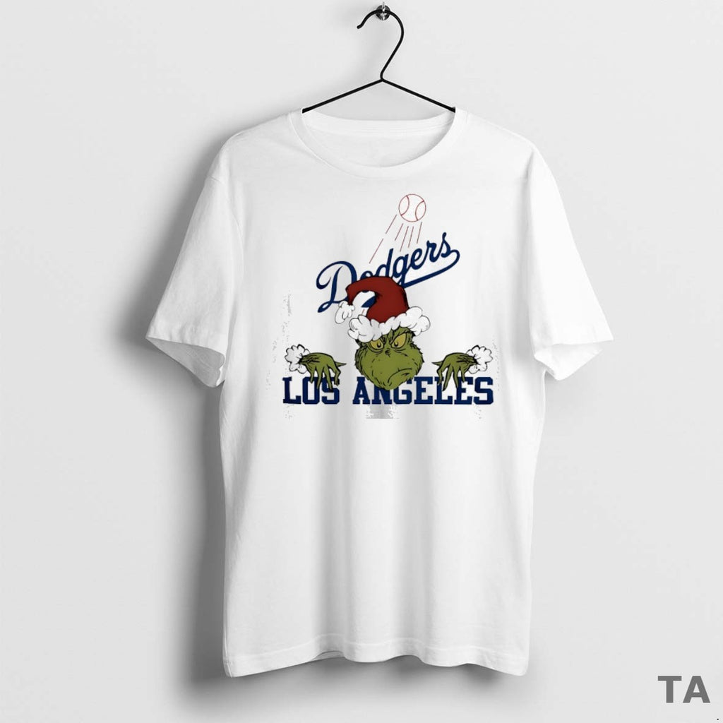 Top The Grinch X Mlb Los Angeles Dodgers Christmas T Shirt Sweater