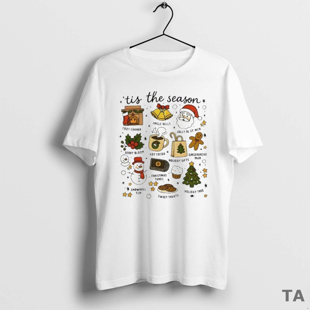 Top Tis The Season Christmas Icons Holiday Treats T Shirt Sweater