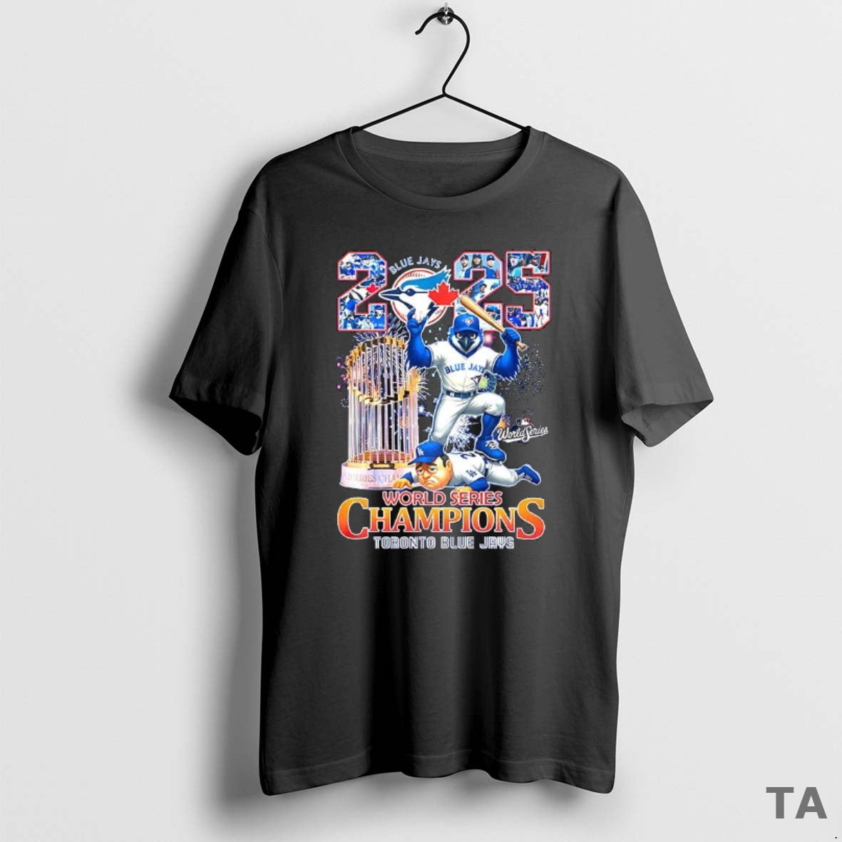 Top Toronto Blue Jays 2025 World Series Champions Trophy Firework T Shirt Sweater