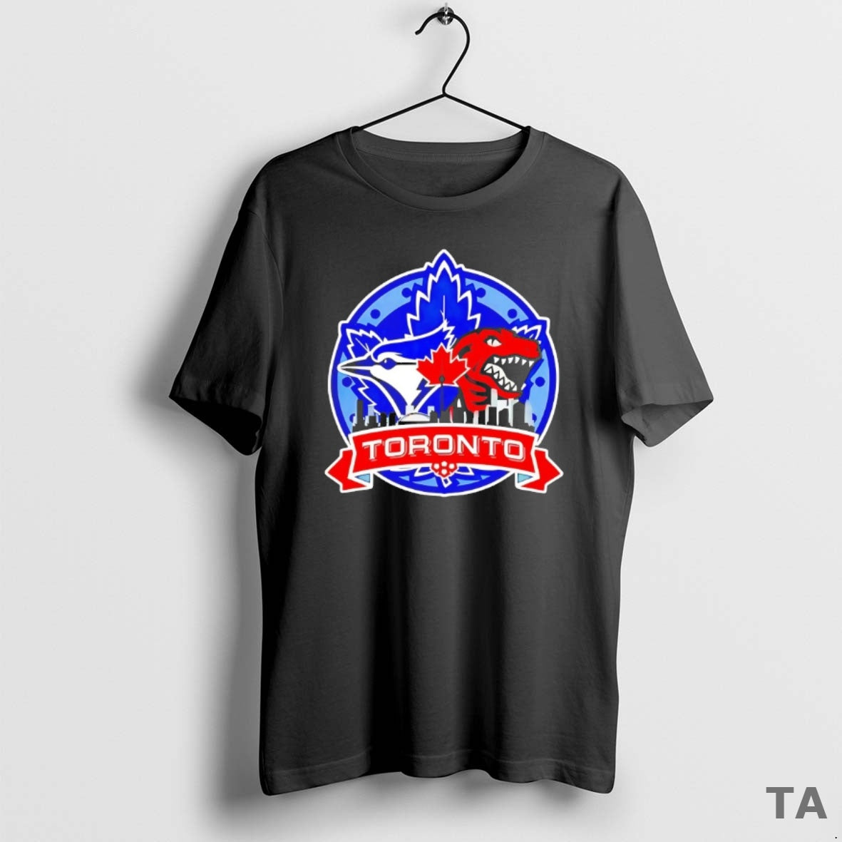 Top Toronto Raptors And Toronto Blue Jays Hybrid Logo T Shirt Sweater