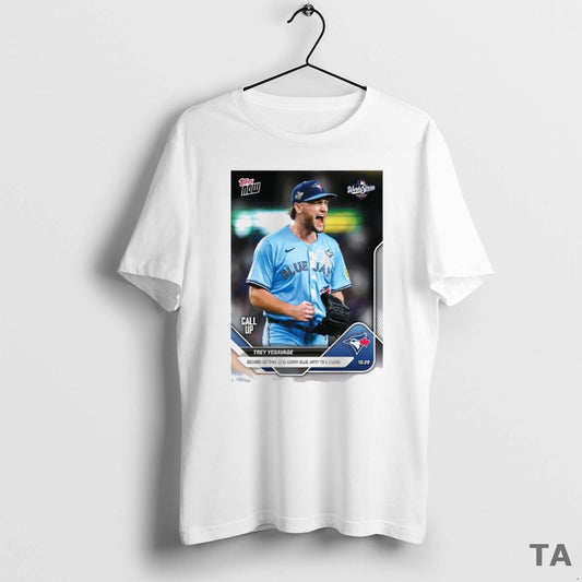 Top Trey Yesavage 2025 Mlb Topps Toronto Blue Jays Record Setting 12 Ks Carry Blue
