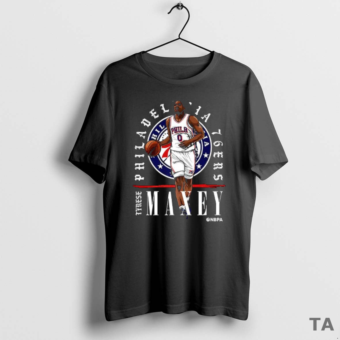 Top Tyrese Maxey Philadelphia 76ers Nba T Shirt Sweater