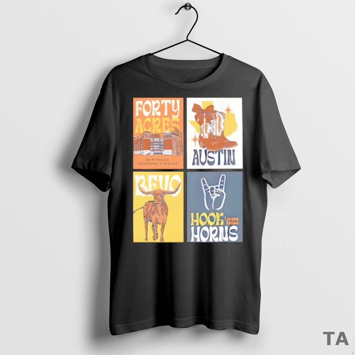 Top University Of Texas Longhorns Forty Acres Austin Hookem Horns T Shirt Sweater