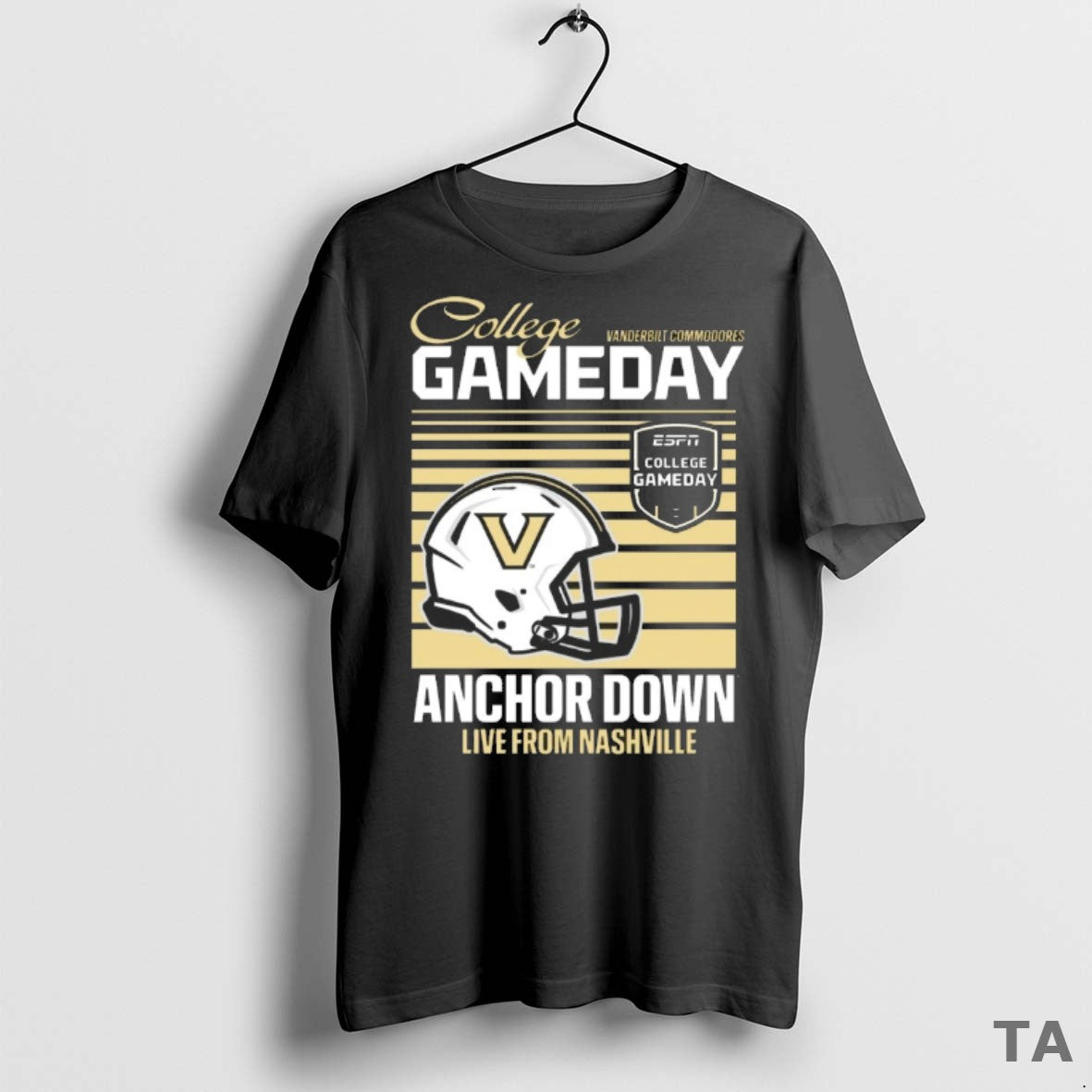 Top Vanderbilt Commodore 2025 Espn College Gameday Anchor Down Live From Nashville Tn Helmet