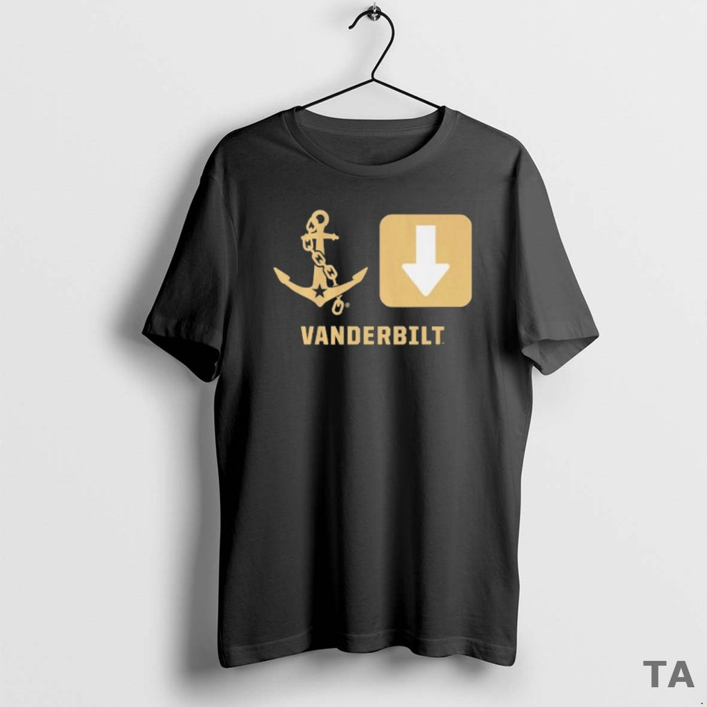 Top Vanderbilt Commodores Anchor Down Symbols T Shirt Sweater