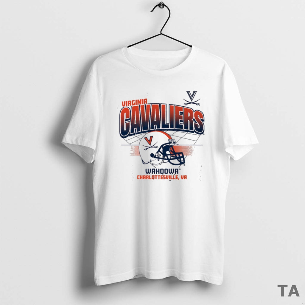 Top Virginia Cavaliers Football Wahoowa Charlottesville Va Helmet Grid T Shirt Sweater