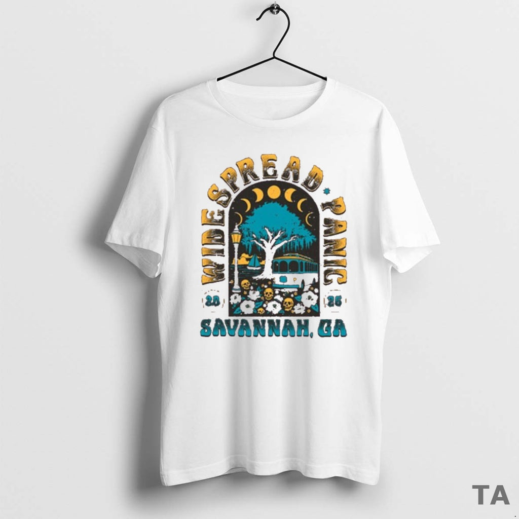 Top Widespread Panic 2025 Tour Savannah Ga T Shirt Sweater