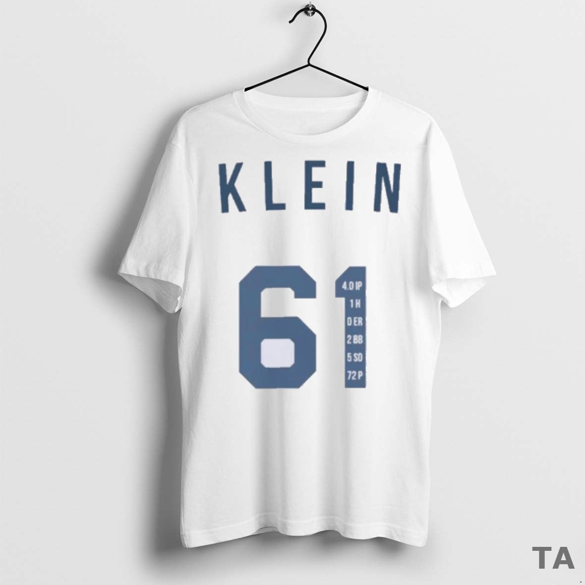 Top Will Klein 61 La Dodgers World Series T Shirt Sweater