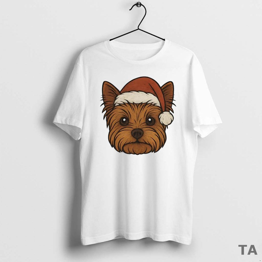 Top Yorkshire Terrier Face Christmas T Shirt Sweater