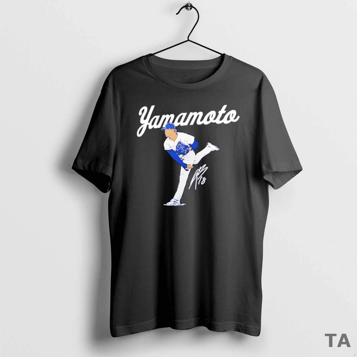 Top Yoshinobu Yamamoto Signature Los Angeles Dodgers T Shirt Sweater