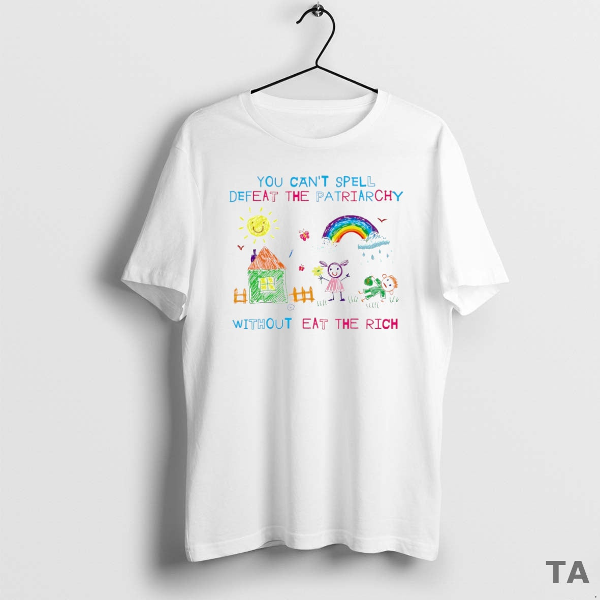 Top You Cant Spell Defeat The Patriarchy Without Eat The Rich Circle T Shirt Sweater