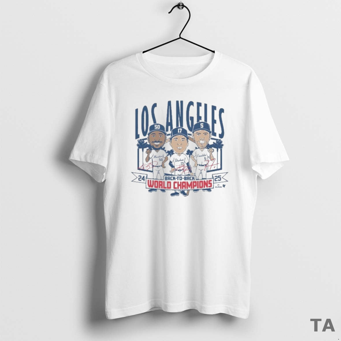 Top Los Angeles Baseball Back To Back World Champs Caricatures T Shirt Sweater