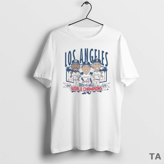 Top Los Angeles Baseball Back To Back World Champs Caricatures T Shirt Sweater