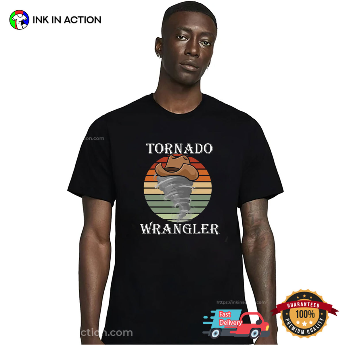 Tornado Wrangler Funny Cowboy Tornado Shirt