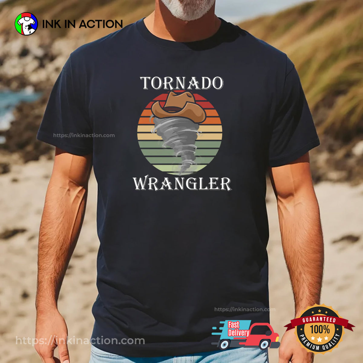 Tornado Wrangler Funny Cowboy Tornado Shirt