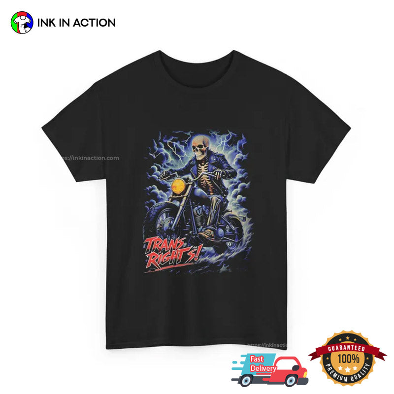 Trans Rights Ghost Rider Retro LGBT Pride Shirt
