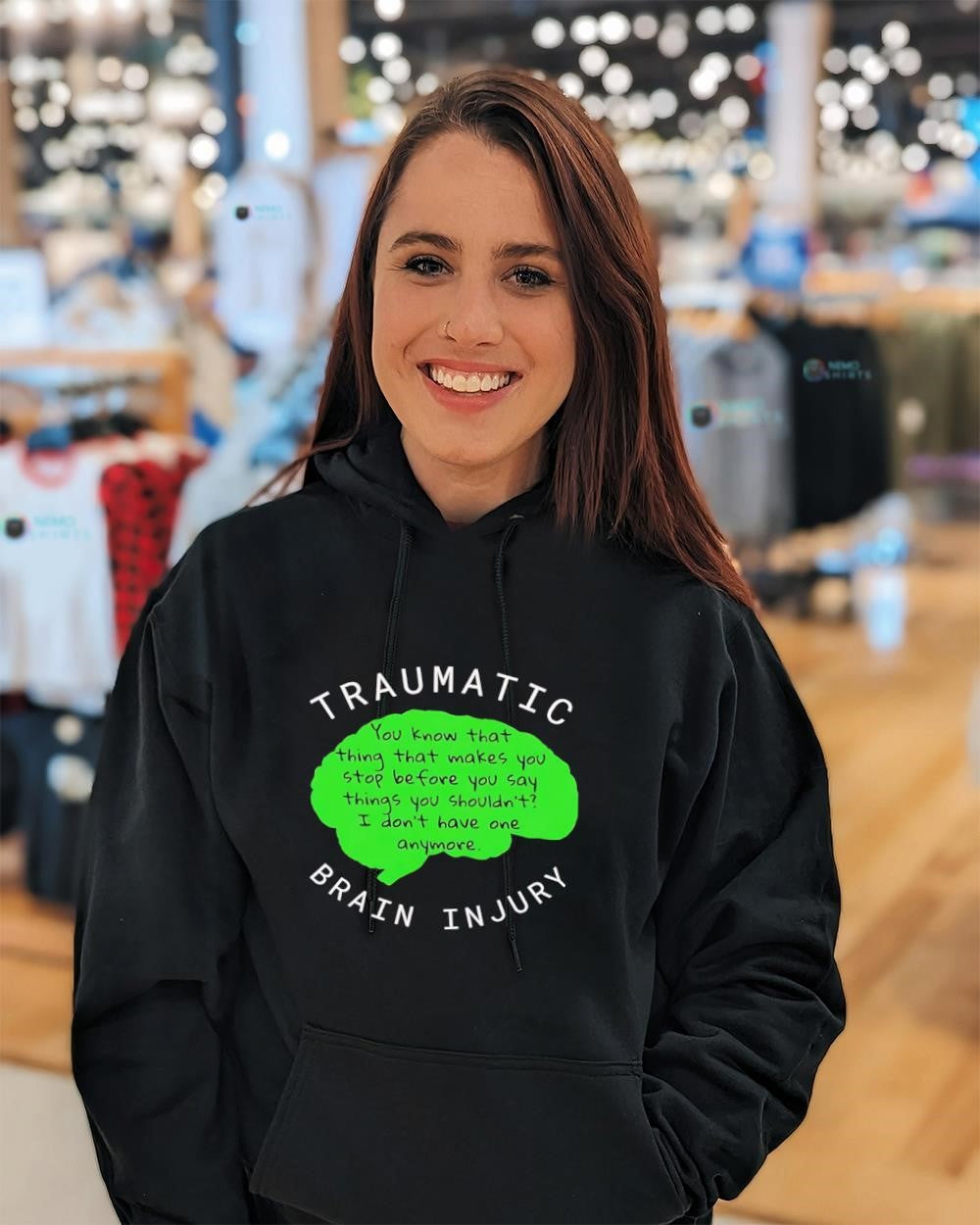 Traumatic Brain Injury Awareness humorous quote shirt