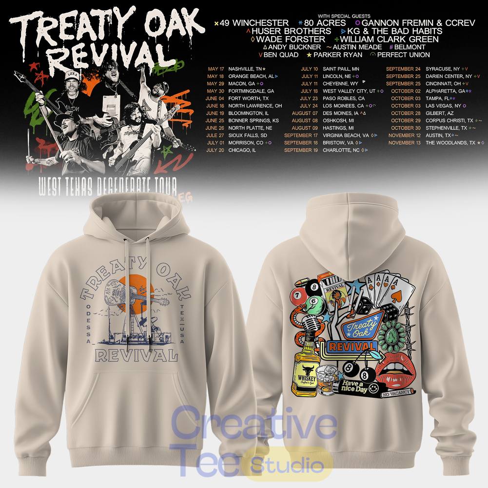 Treaty Oak Revival West Texas Degenerate Tour 2026 Special Tee Hoodie