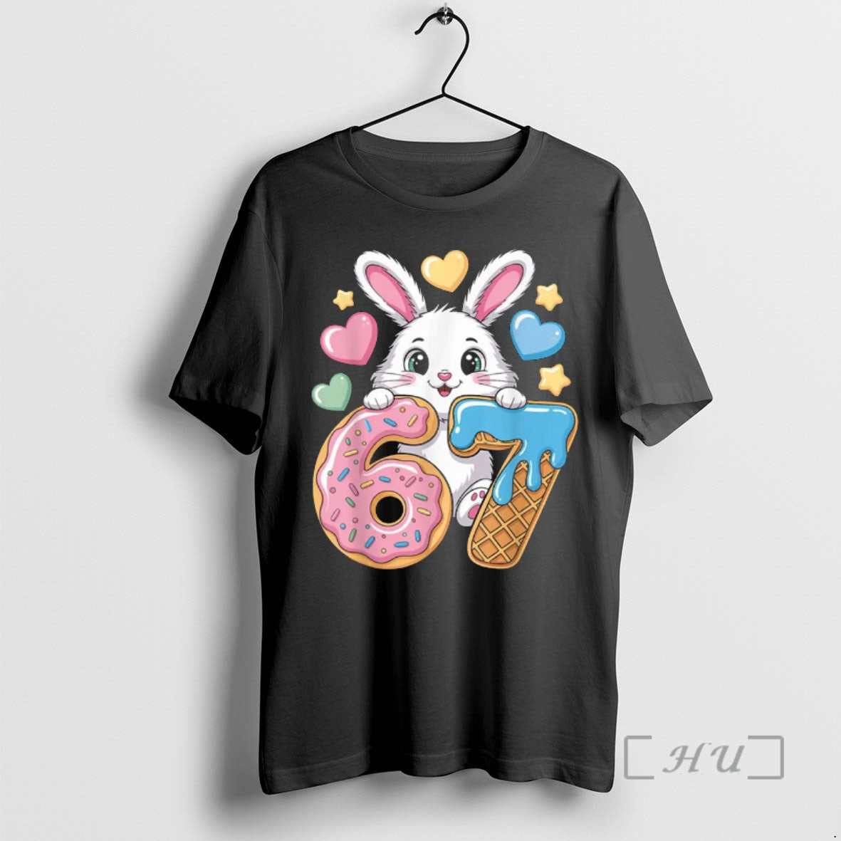 Trending 6 7 Bunny Ice Cream Drip Cool Meme 67 Funny Rabbit Six Seven Premium