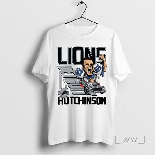 Trending Aidan Hutchinson Detroit Lions Football Caricature Player Graphic Tee Shirt Sweater