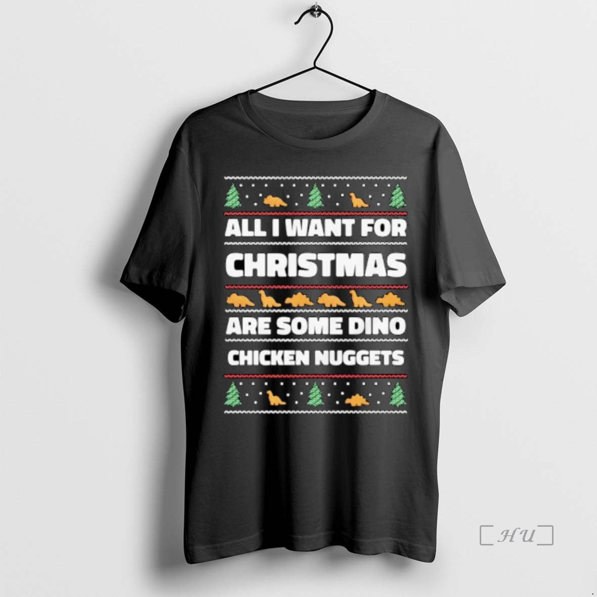 Trending All I Want For Christmas Are Some Dino Chicken Nuggets Ugly Christmas Ornaments