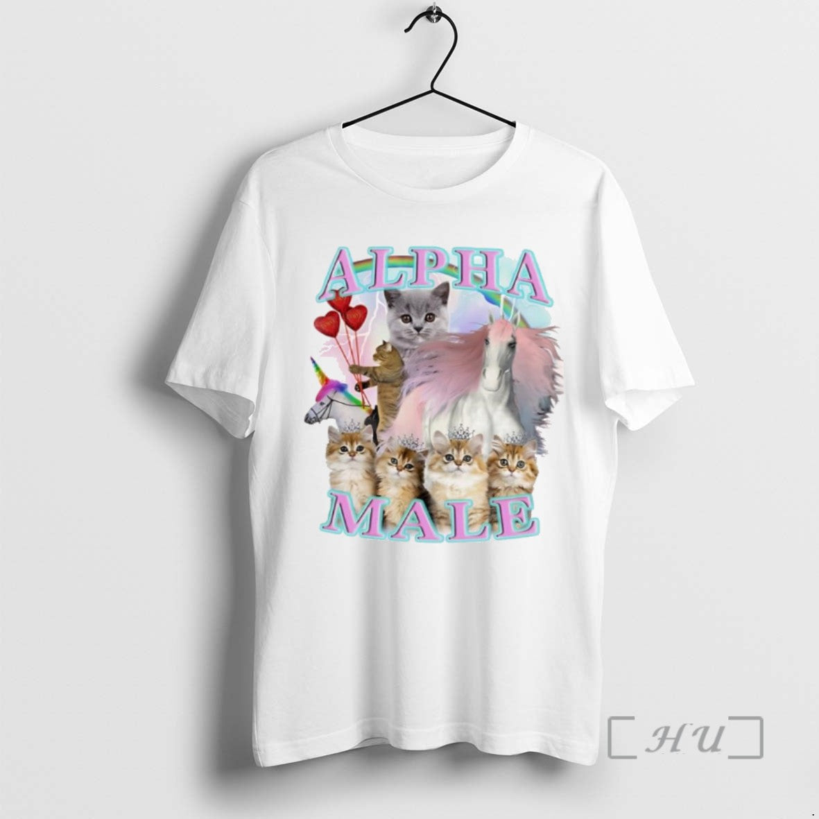 Trending Alpha Male Unicorn And Kitten Graphic Tee Shirts Sweater