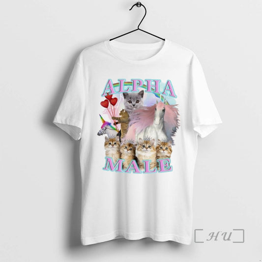Trending Alpha Male Unicorn And Kitten Graphic Tee Shirts Sweater