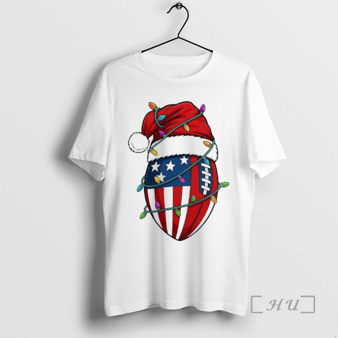 Trending American Flag Football 2025 Christmas Santa Hat