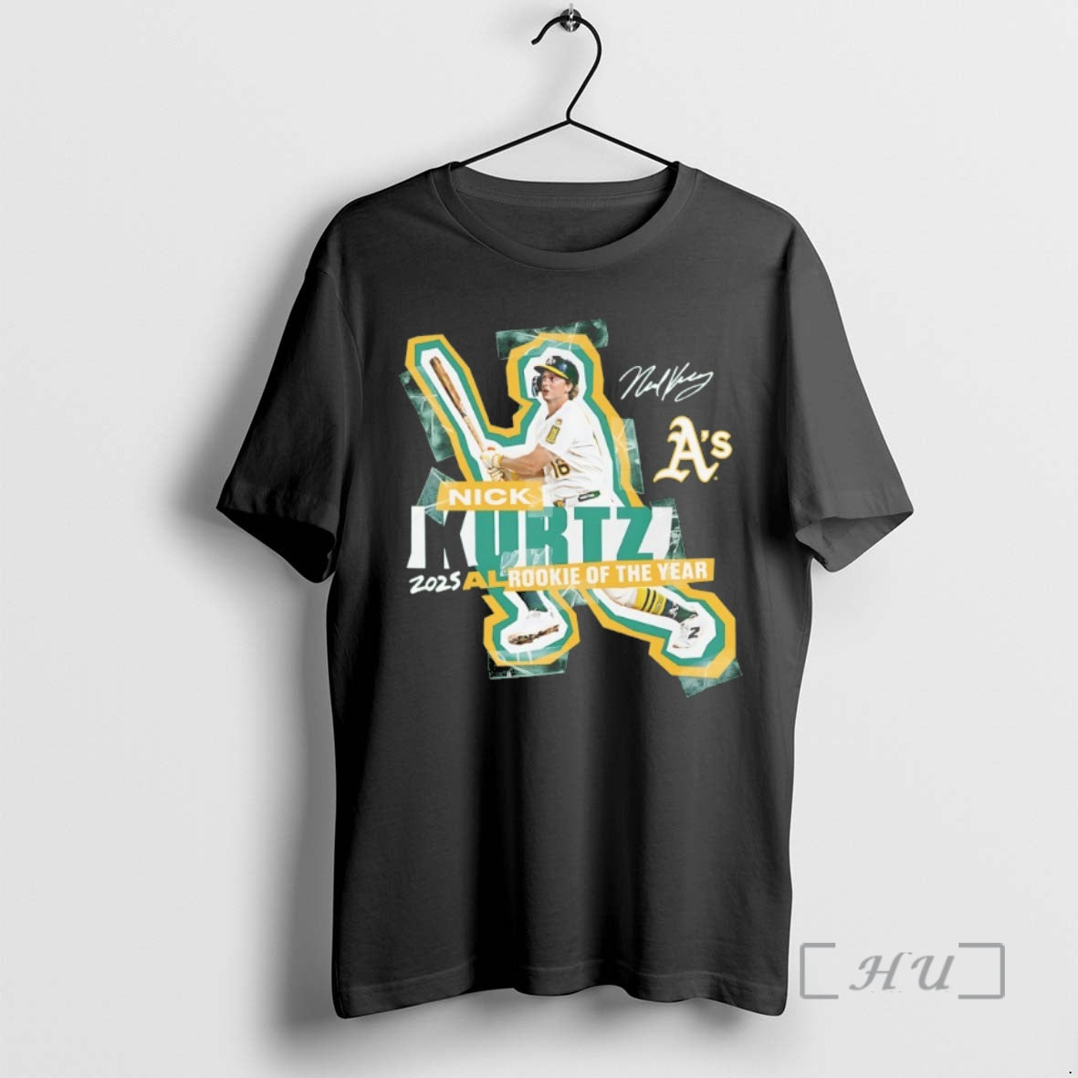 Trending Athletics Nick Kurtz 2025 American League Rookie Of The Year Signature Premium T Shirts