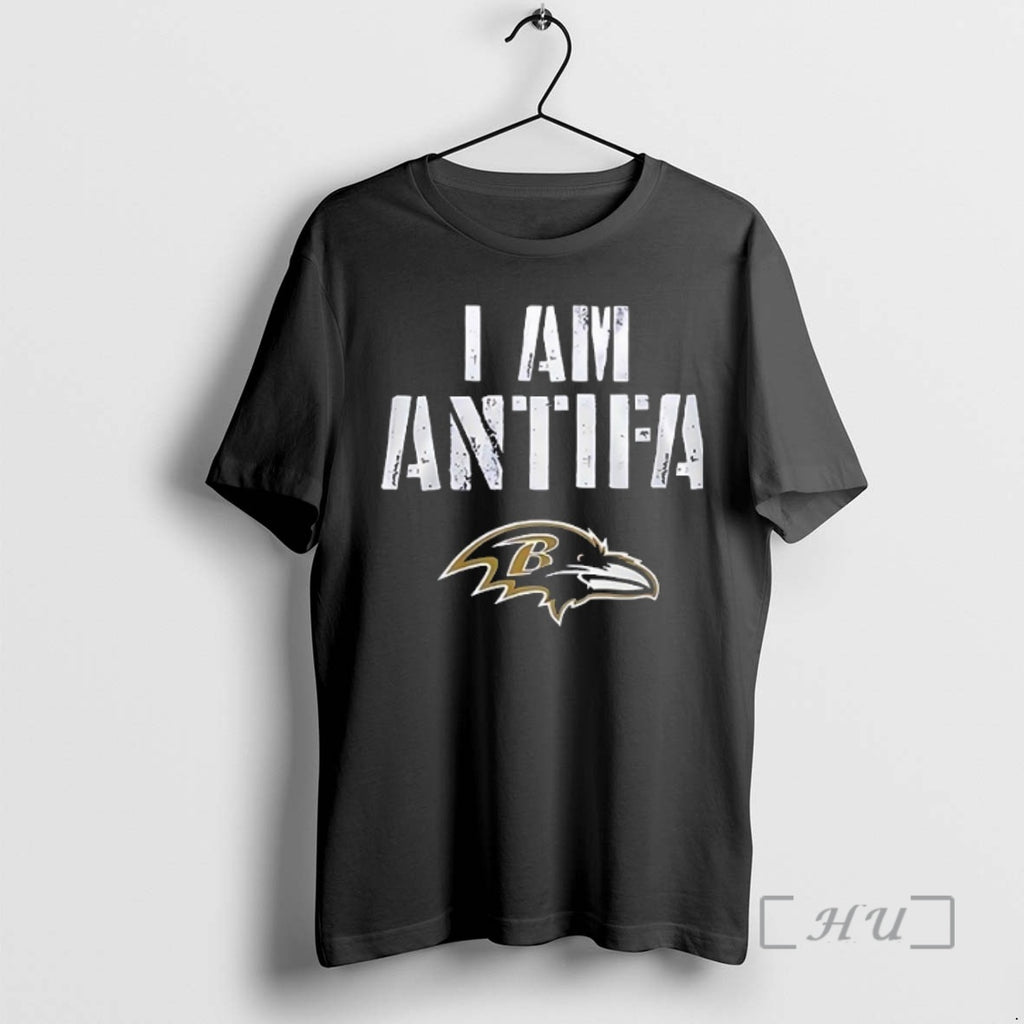 Trending Baltimore Ravens I Am Antifa Against Fascism Premium T Shirt Sweater