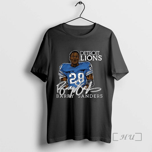 Trending Barry Sanders Detroit Lions Football Retired Player Classic Caricature Signature Tee Shirt Sweater