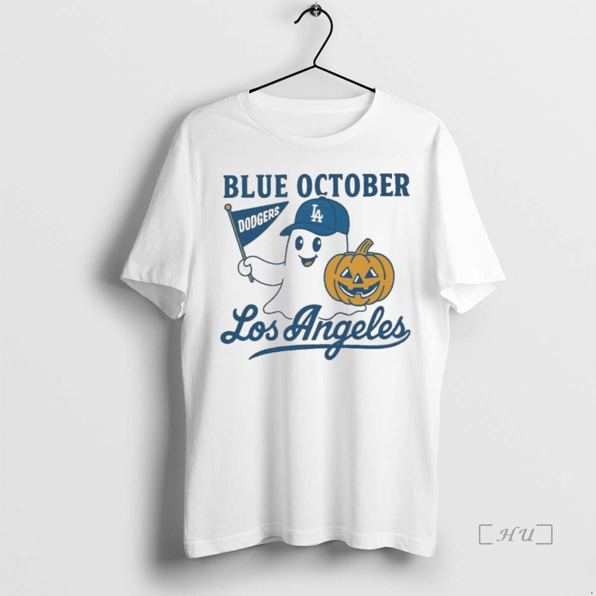 Trending Blue October Ghost Dodgers T Shirt Sweater