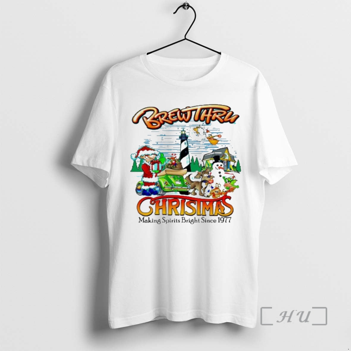 Trending Brew Thru Christmas Making Spirits Bright Since 1977 Premium T Shirt Sweater