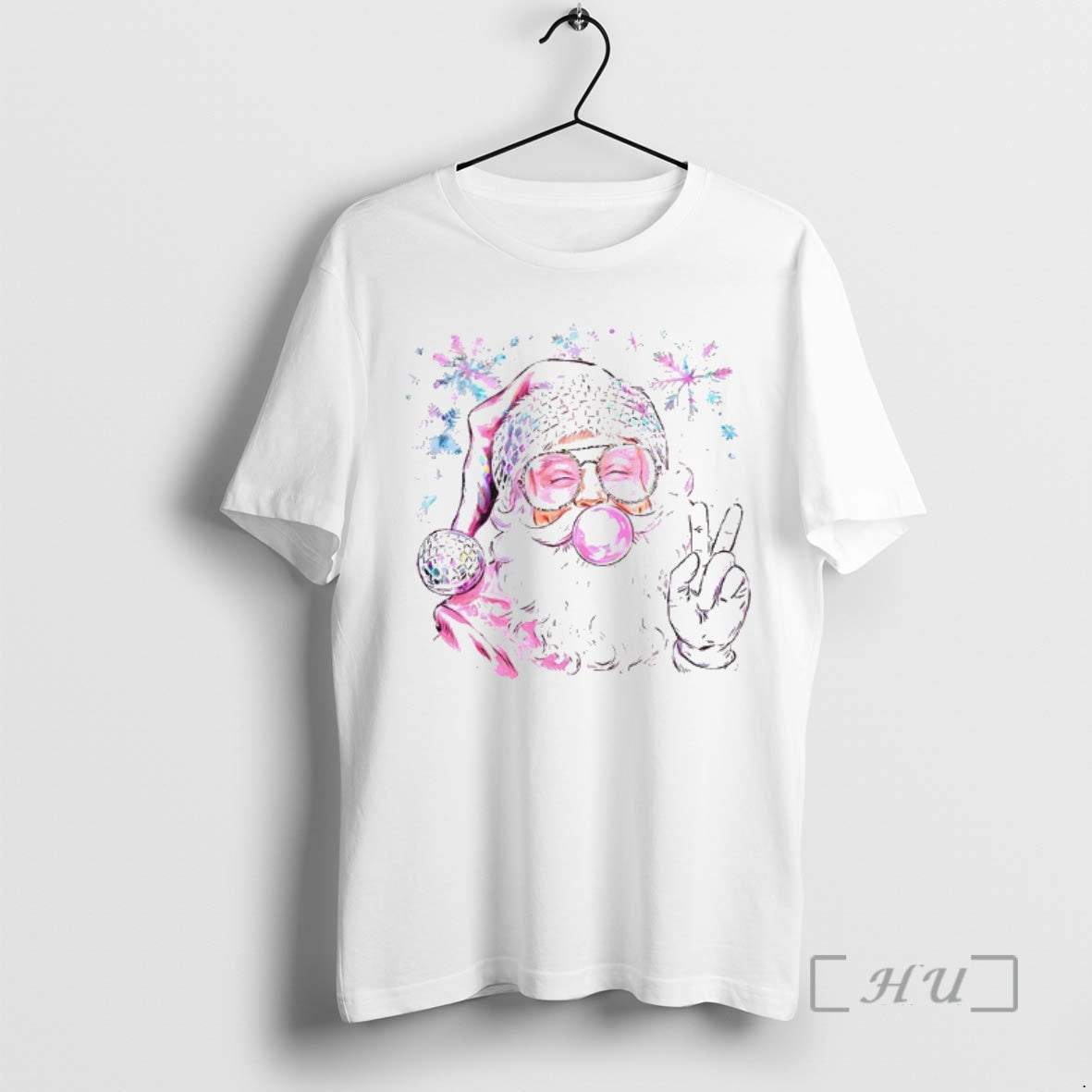 Trending Bubble Gum Christmas Pink Santa