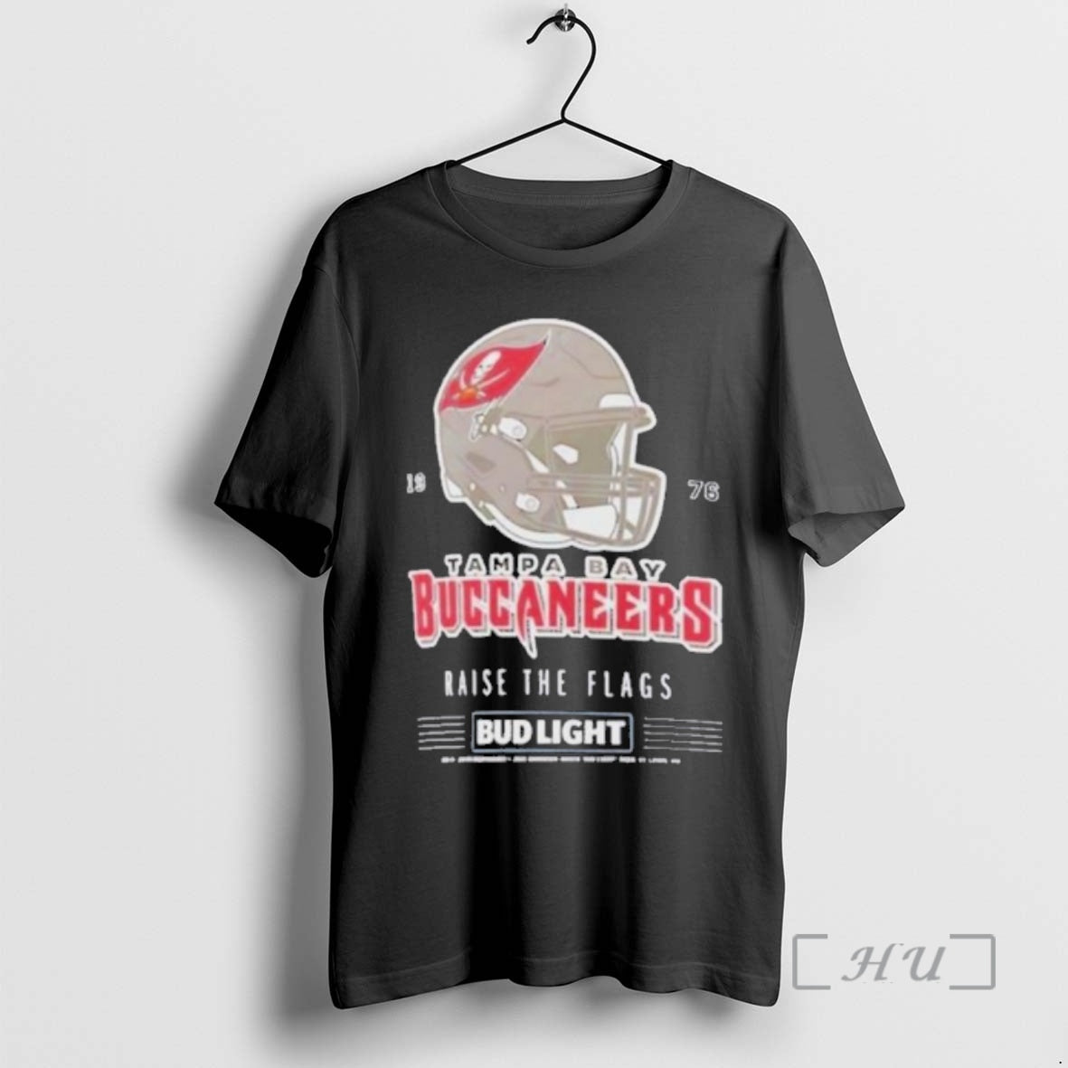 Trending Bud Light X Tampa Bay Buccaneers Raise The Flags Helmet Premium T Shirts Sweater