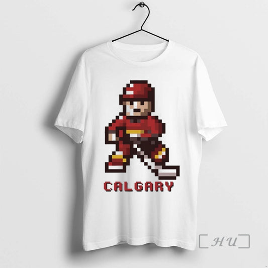 Trending Calgary Flames Hockey 8 Bit Retro Baller Premium T Shirt Sweater