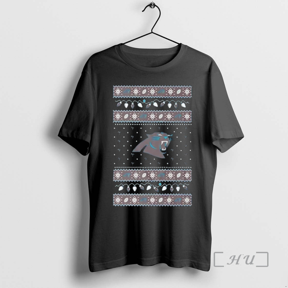 Trending Carolina Panthers Ugly Christmas Light Premium T Shirt Sweater