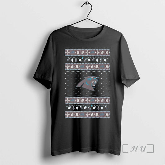 Trending Carolina Panthers Ugly Christmas Light Premium T Shirt Sweater